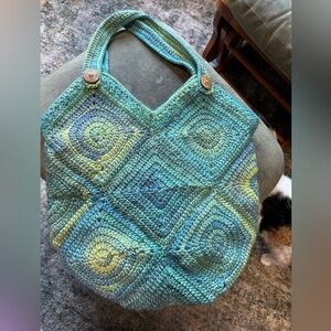 Hand crafted crocheted purse/tote